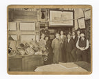 original oversized lithographic print of leiter ii building that originally hung in jenney and mundie's architectural office