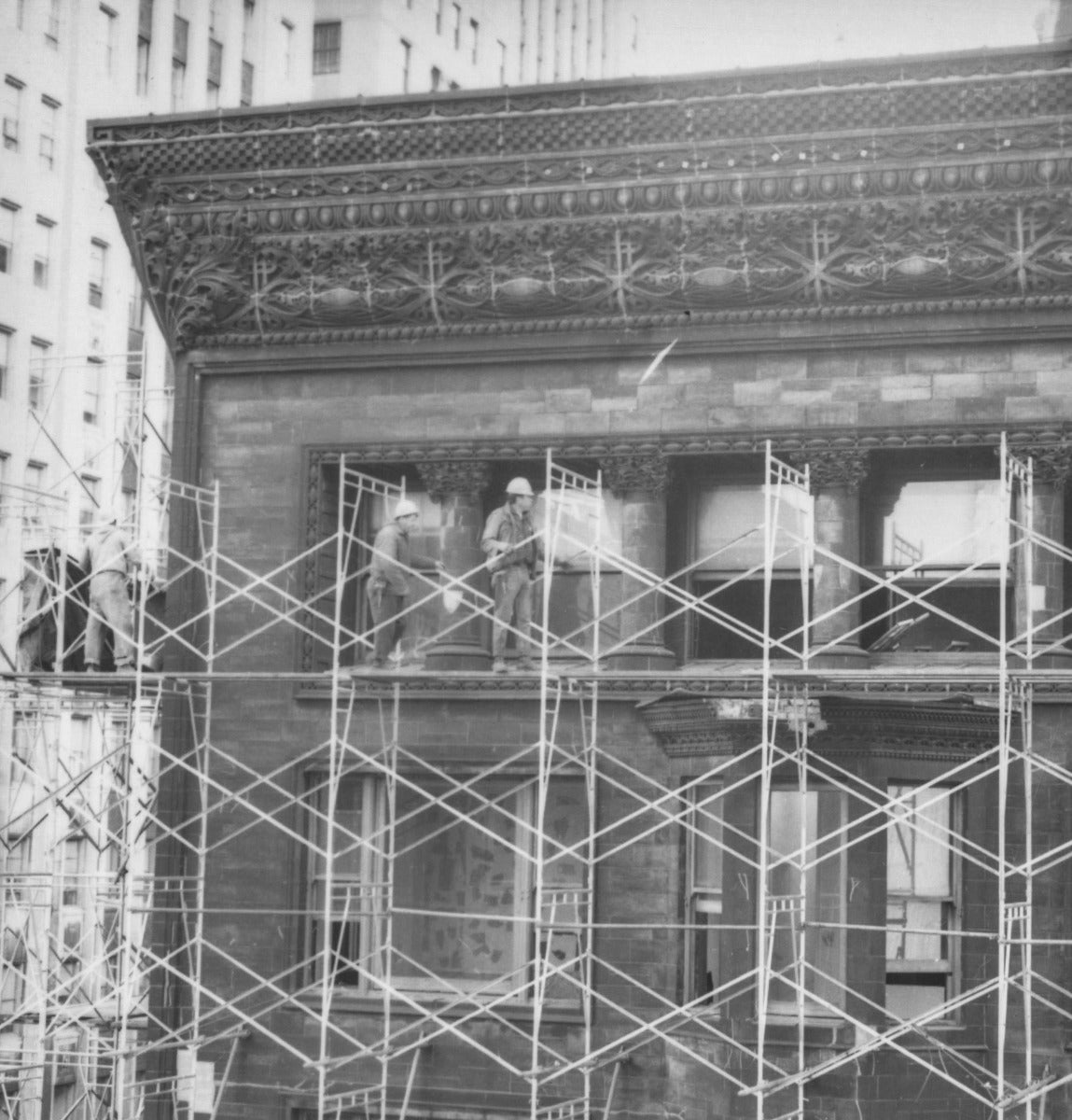 original 1894 george grant elmslie-designed chicago stock exchange building terra cotta spandrel panel fragment