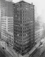 pair of historically important white-glazed exterior reliance building terra cotta panels with allover crazing