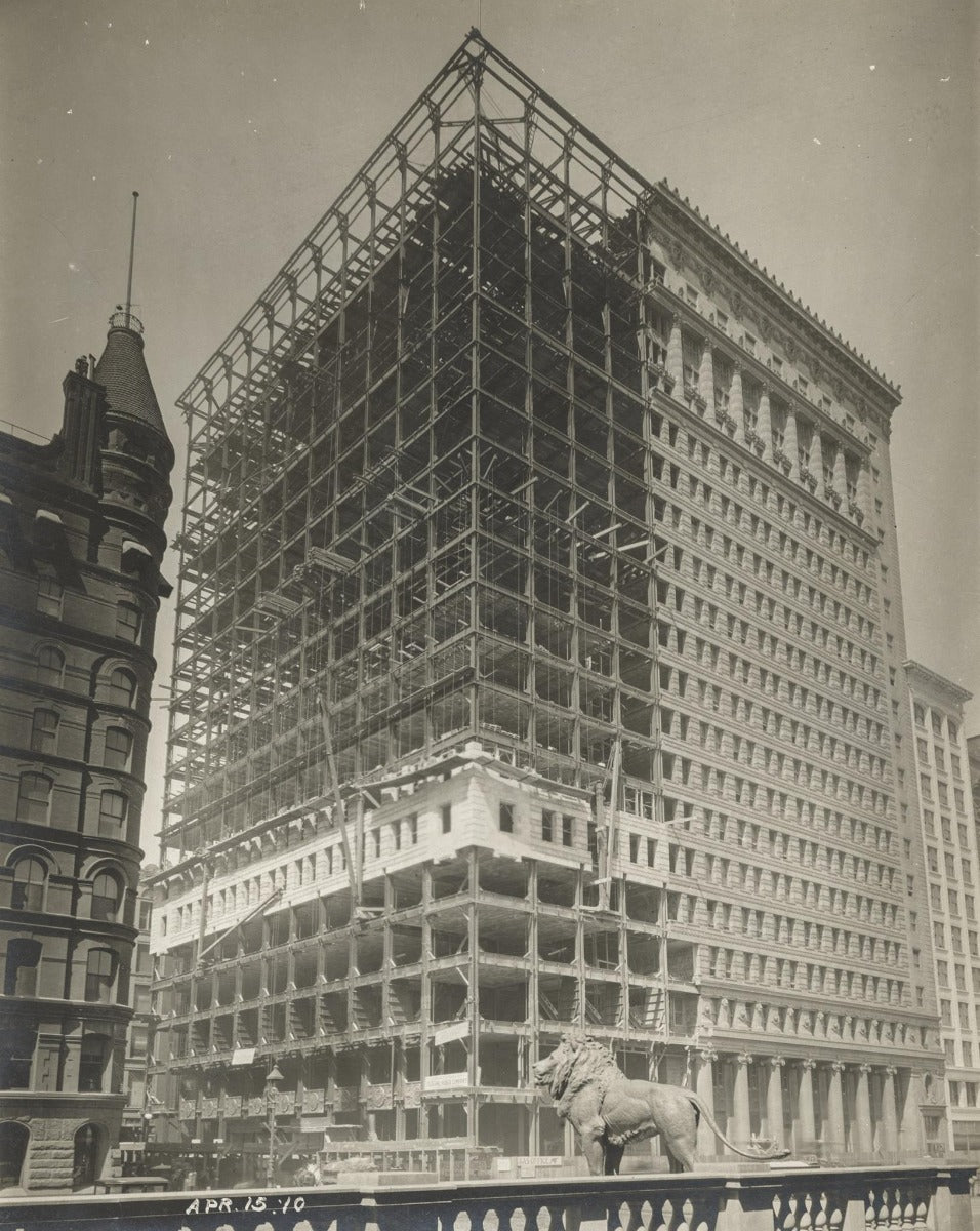 historically important early 20th century ornamental cast iron monogrammed d.h. burnham's peoples gas building door hardware