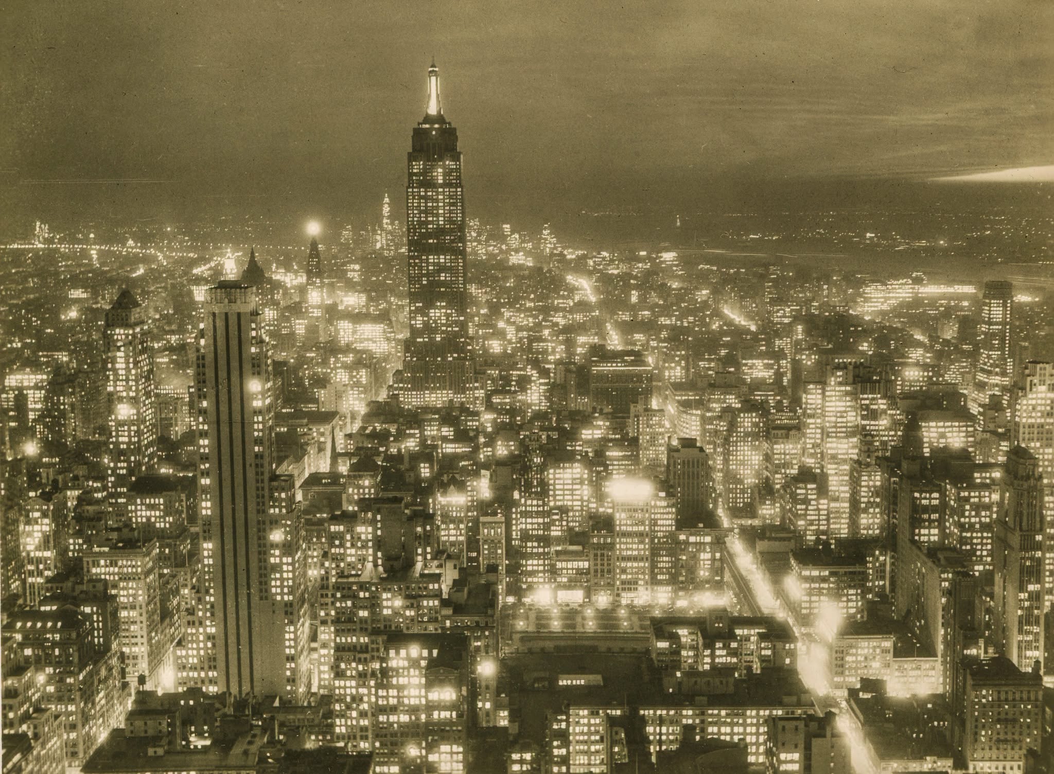 group of 1930s brown brothers "stock" prints of new york city.