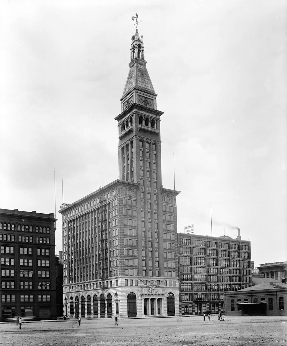 museum-quality gargantuan turn of the century riveted joint montgomery ward & company building observatory wrought bronze weathervane head fragment
