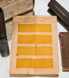 original and complete early 20th century "davis patent" wood grainer kit for faux wood grain finishes applied to woodwork used in oyen's commissions