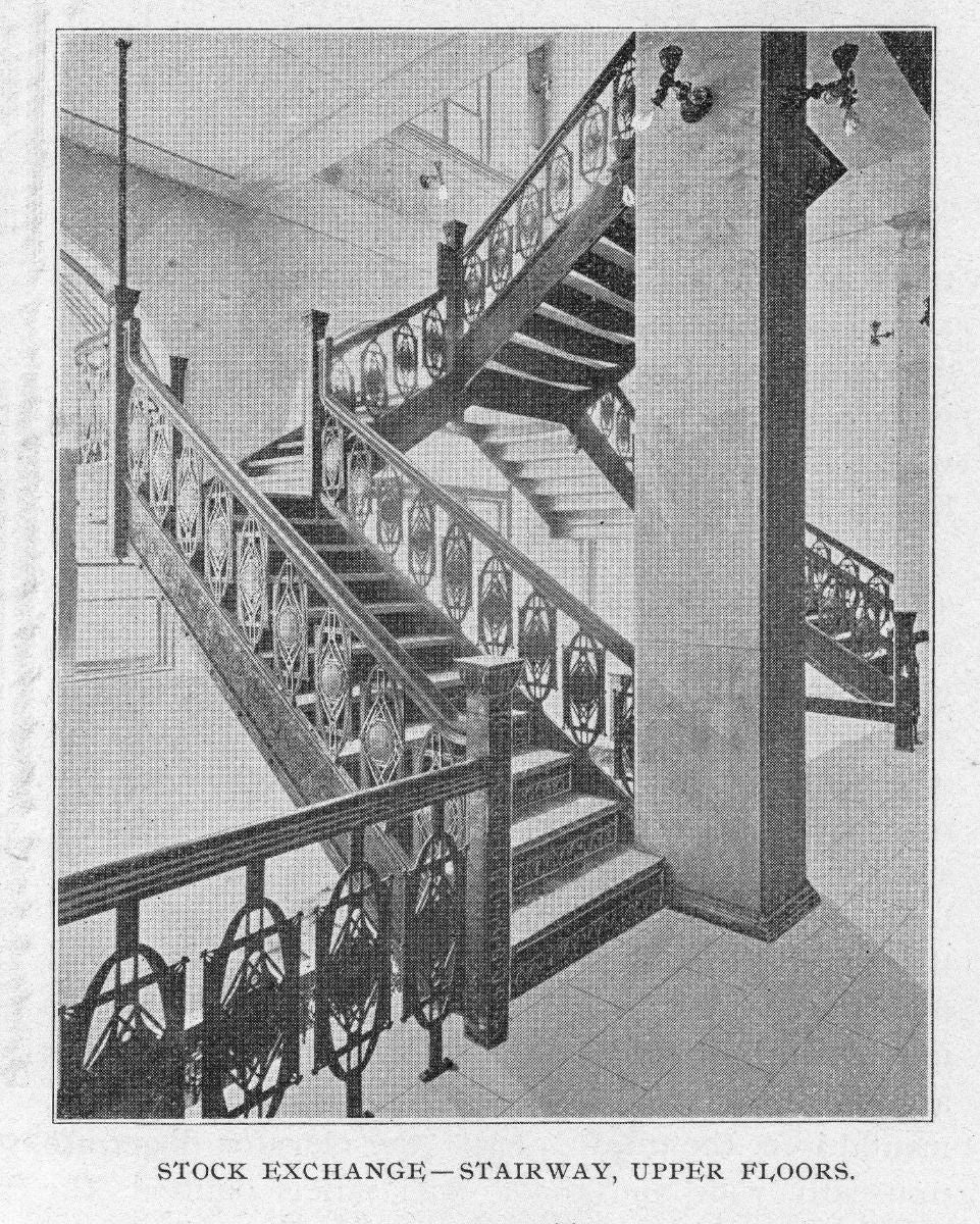 original 1894 winslow brothers cast iron adler and sullivan chicago stock exchange interior newel post bottom finial