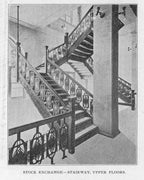 museum quality louis h. sullivan-designed ornamental cast iron chicago stock exchange staircase riser executed by winslow brothers