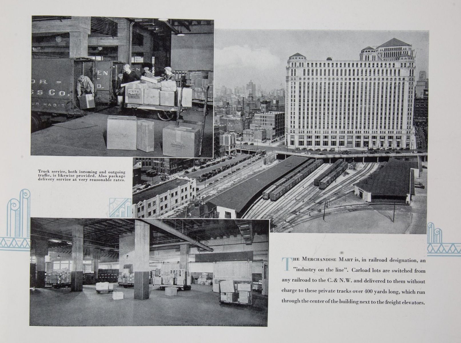 very rare 1930 oversized profusely illustrated chicago merchandise mart building dedication book