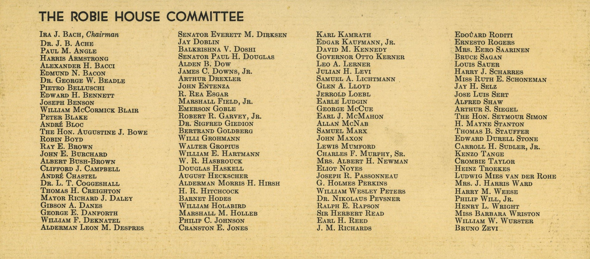 rare original 1963 frank lloyd wright robie house restoration fund, university of chicago cards