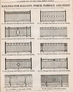 original c. 1929 e. t. barnum iron & wire works softbound "no. 750 hardware catalog" featuring iron fencing, window guards, fire escapes and other iron ornament
