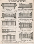 original c. 1929 e. t. barnum iron & wire works softbound "no. 750 hardware catalog" featuring iron fencing, window guards, fire escapes and other iron ornament