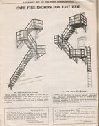 original c. 1929 e. t. barnum iron & wire works softbound "no. 750 hardware catalog" featuring iron fencing, window guards, fire escapes and other iron ornament