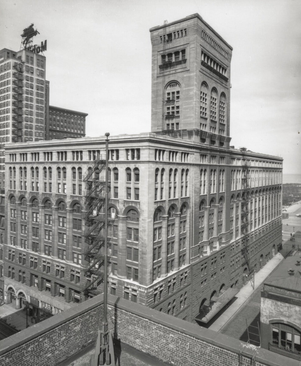 carefully restored original 1889-90 louis h. sullivan designed interior cast plaster auditorium panel with thistle motif