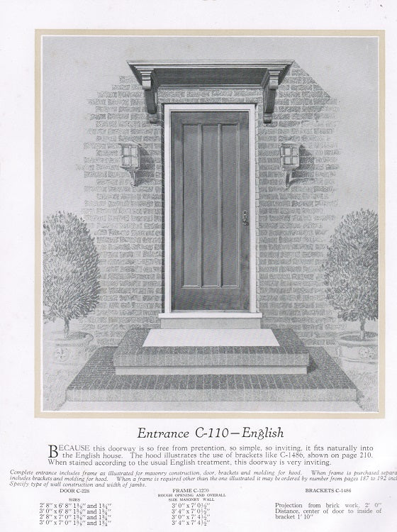 highly illustrated c. 1920 architectural interior and exterior woodwork catalog featuring "the permenant furniture for your home" from the curtis companies