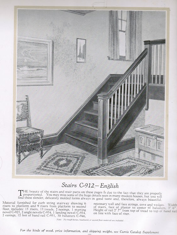 highly illustrated c. 1920 architectural interior and exterior woodwork catalog featuring "the permenant furniture for your home" from the curtis companies