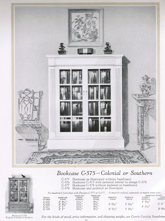 highly illustrated c. 1920 architectural interior and exterior woodwork catalog featuring "the permenant furniture for your home" from the curtis companies