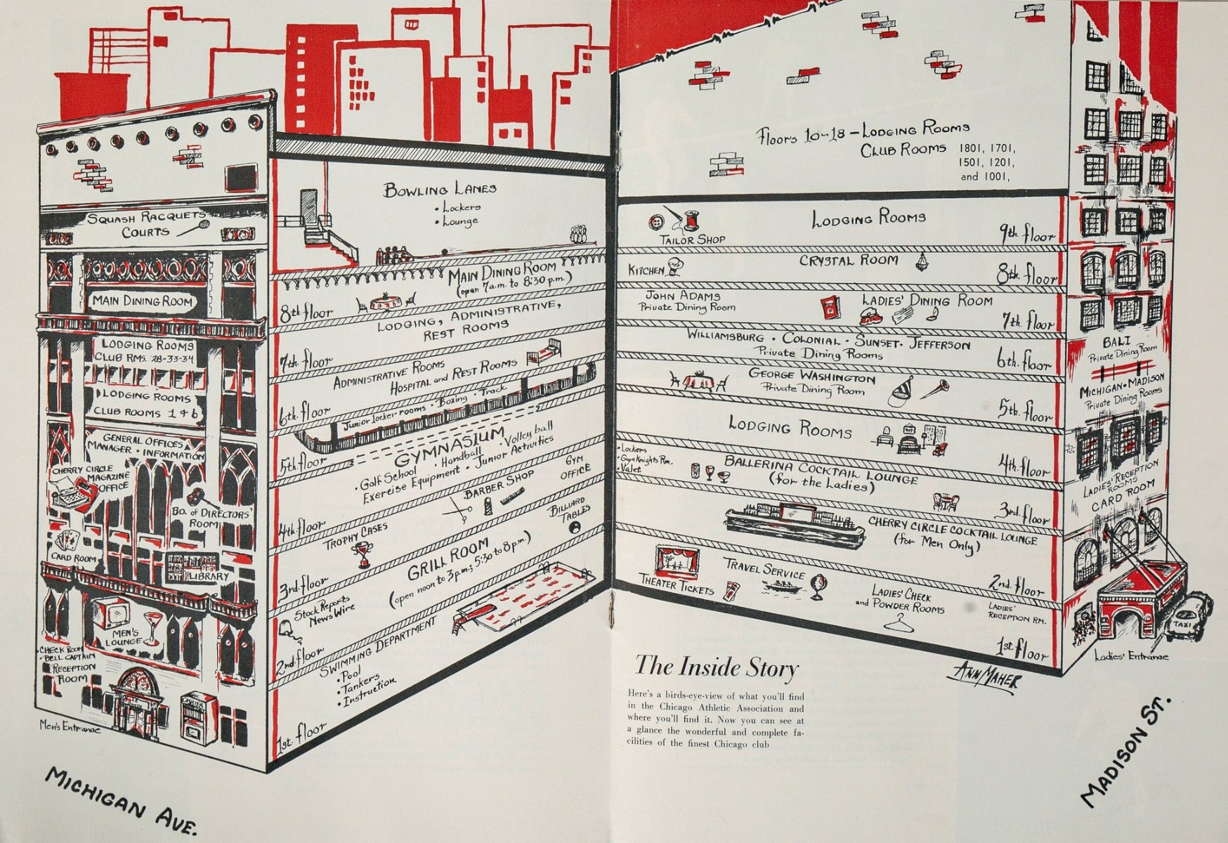 henry ives cobb-designed original 1893 hand-carved mahogany wood trim section from chicago athletic association building