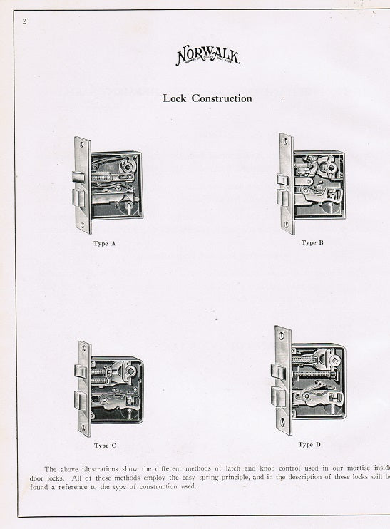 all original and intact heavily illlustrated norwalk lock company "locks and builders' hardware" 1933 hardbound product catalog