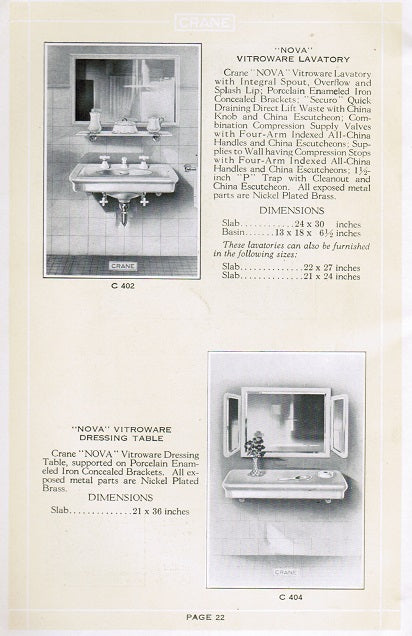 original early 1920's american softbound crane company "homes of comfort" catalog featuring plumbing fixtures for the heating and plumbing contractor