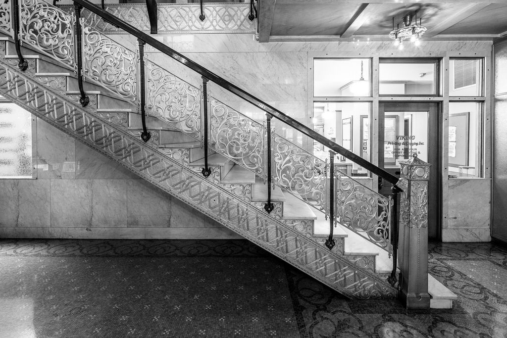 single diminutive brushed cast aluminum model replica fabricated for the historically important monadnock building staircase restoration