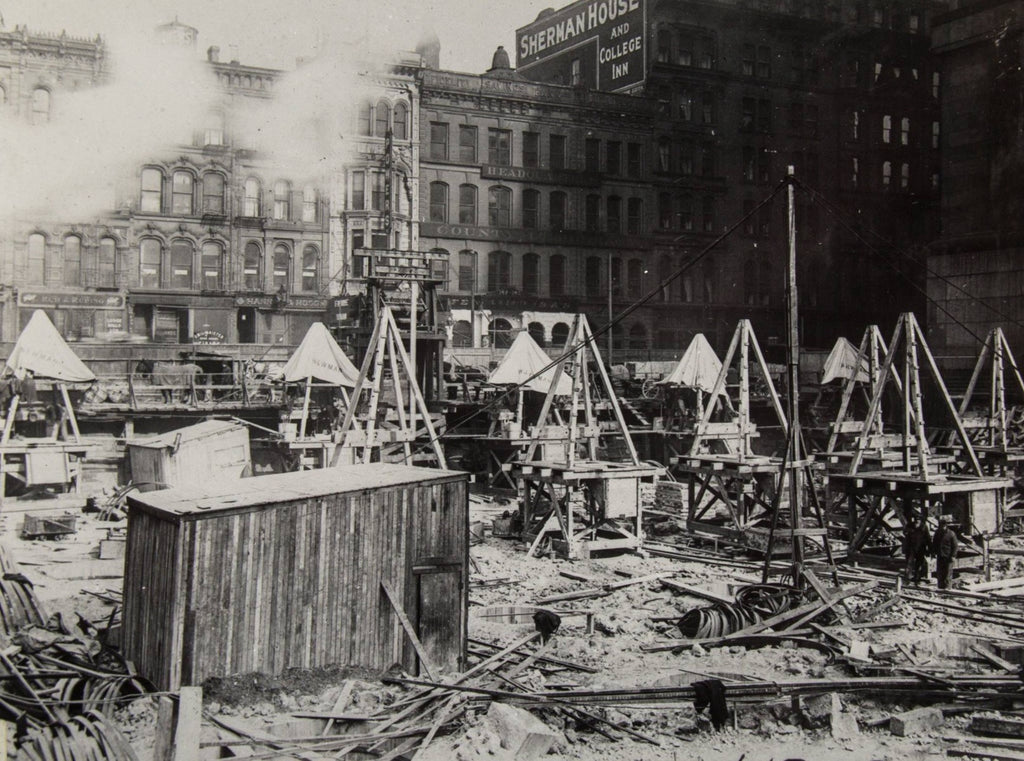 matching set of original early 20th century ornamental cast bronze chicago city hall building doorknobs with nicely aged finish