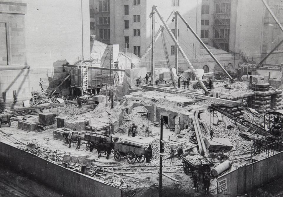 matching set of original early 20th century ornamental cast bronze chicago city hall building doorknobs with nicely aged finish