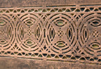 original louis h. sullivan-designed ornamental copper-plated cast iron chicago stock exchange staircase riser fragment