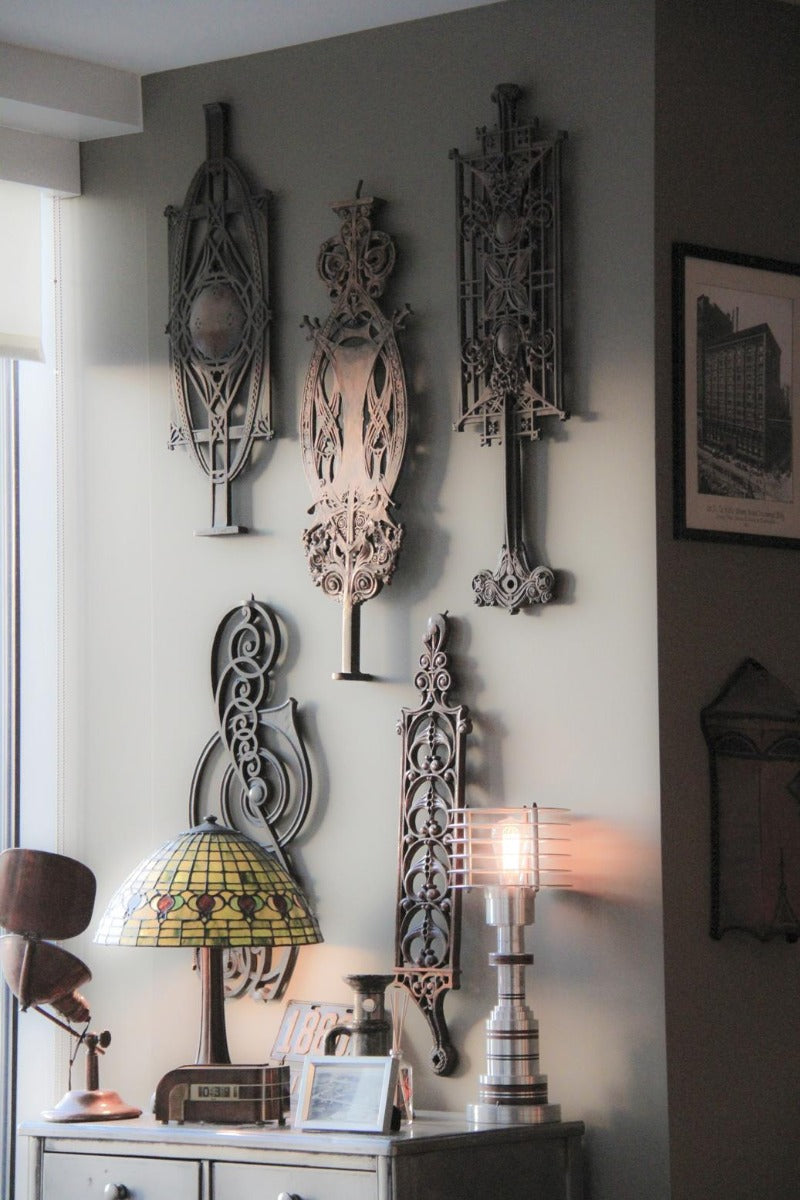 museum-quality 19th century louis sullivan-designed antique american ornamental cast schlesinger & mayer staircase baluster