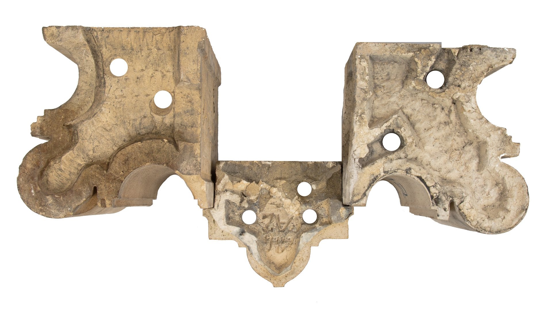 original fully documented museum quality laye 19th century louis sullivan-designed cream-colored gage building terra cotta facade fragment with custom built stand