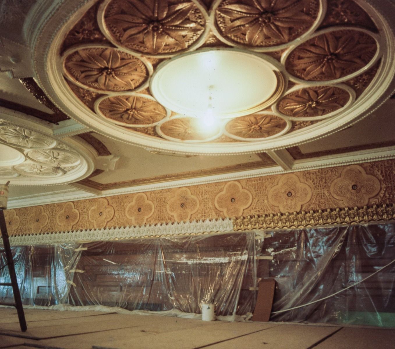 1891 louis sullivan-designed ornamental cast plaster auditorium building hotel library ornament executed by james legge