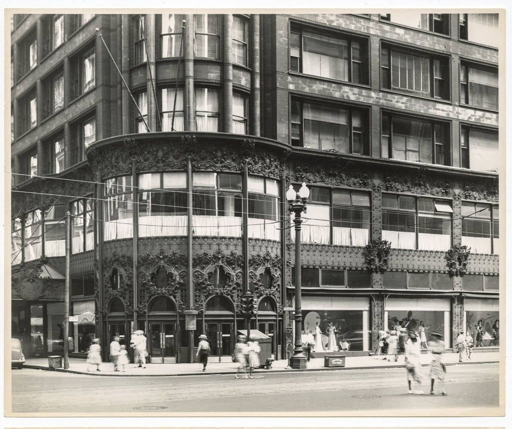 original 1899  schlesinger & mayer ornamental cast iron interior staircase baluster executed by the winslow brothers