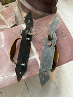 pair of cast bronze or brass 1870s commercial store door handles