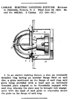 rare 1932 art deco style jaehnig lighting fixture company bronze exit light with intact bulbous milk glass globe