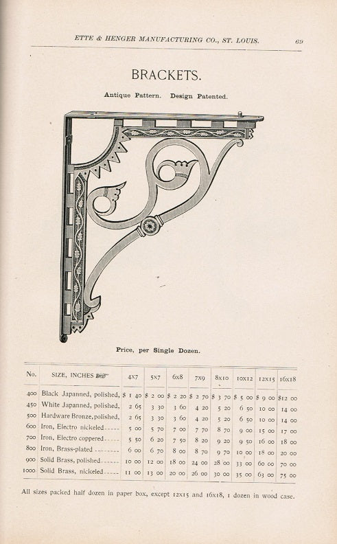 out of print late 19th century highly collectible ette & henger manufacturing company hardware catalogue no. 3