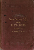rare original and intact 19th century hardbound curtis brothers and company new universal wood trimwork book including "sash, doors, blinds, and mouldings"