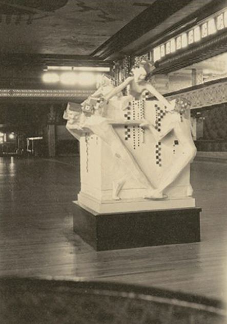 historically important chicago midway gardens alfonso iannelli-designed cast concrete figural indoor fountain head cast from the original