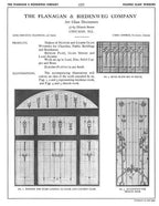 early 20th century strongly geometric salvaged chicago leaded glass transom window with variegated and gold flash glass