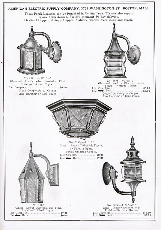 all original and highly informative american electric supply co. "supplies, fixtures, appliances" softbound catalog "no.4"
