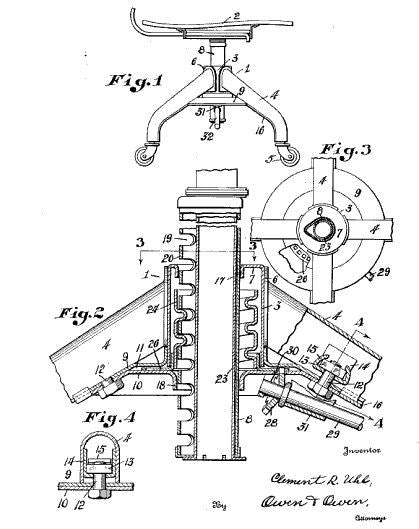 rare fully adjustable early 20th century antique american "uhl art steel" switchboard operator's chair with bassick casters