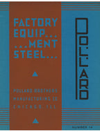 matching set of refinished low-lying cast iron "pollard brothers" brushed metal american industrial factory locker room bench bases with deeply embossed lettering