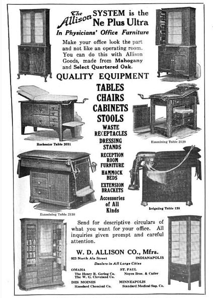 unusual c. 1910 vintage american medical heavy gauge rolled and pressed steel operating room supply cabinet