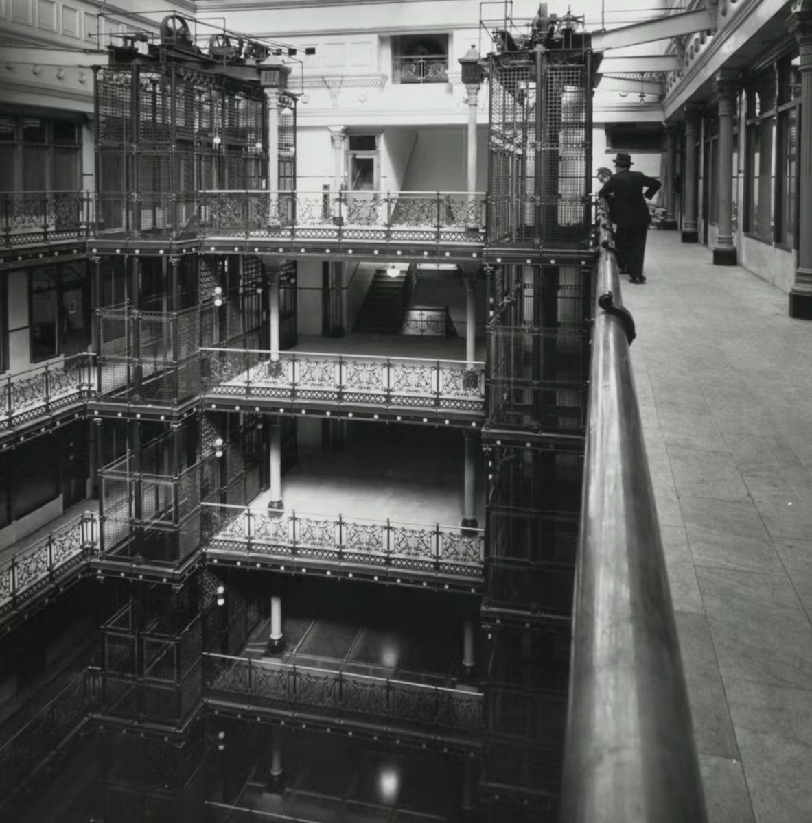 museum-quality edward townsend mix-designed metropolitan building interior cast iron atrium baluster