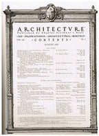 rare softcover “architecture” periodical, vol. LII no. 2, published in august 1925 in an edition of 8500 by charles scribner’s sons in new york.
