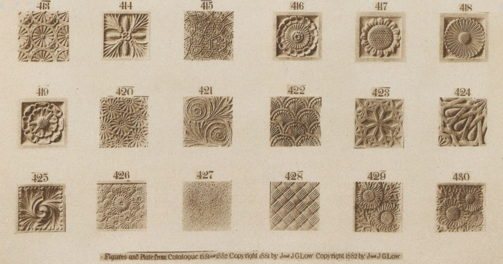 original hard to find salvaged chicago interior residential 1880s j.g. and j.f. low art tile with geometric pattern