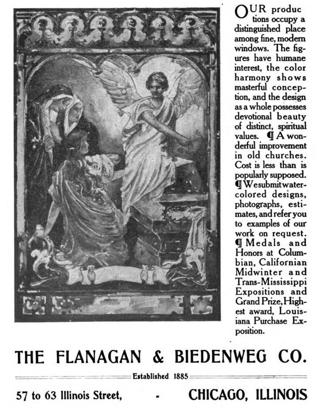 original early 20th century strongly geometric salvaged chicago leaded glass transom window with variegated and gold flash glass