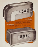 highly slight after american depression-era kem weber-designed "zephyr" streamlined style analog clock with original finish