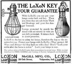 early 20th century antique american "loxon" brand galvanized steel wire factory incandescent light bulb guard or cage