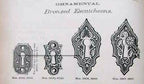 single 19th century ornamental cast bronze interior residential passage door key escutcheon with swinging keyhole cover
