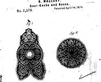matching set of 1870s ornamental cast bronze patented mallory wheeler doorknobs with centrally located stars