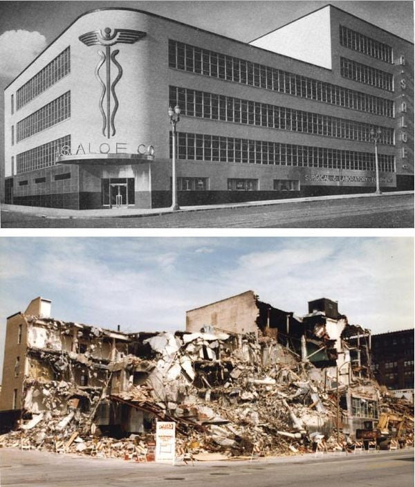 refinished c. 1930's vintage medical brushed steel hospital operating room supply cabinet with single drawer and cabinet door