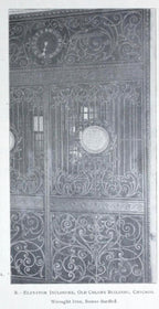 exceptionally rare museum-quality 1890's interior chicago architectural old colony building elevator door "coat of arms" bronze plaque or medallion