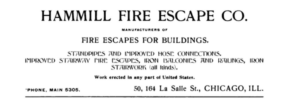 seldom found all original 1880's exterior chicago fire escape hammell building bronze plaque